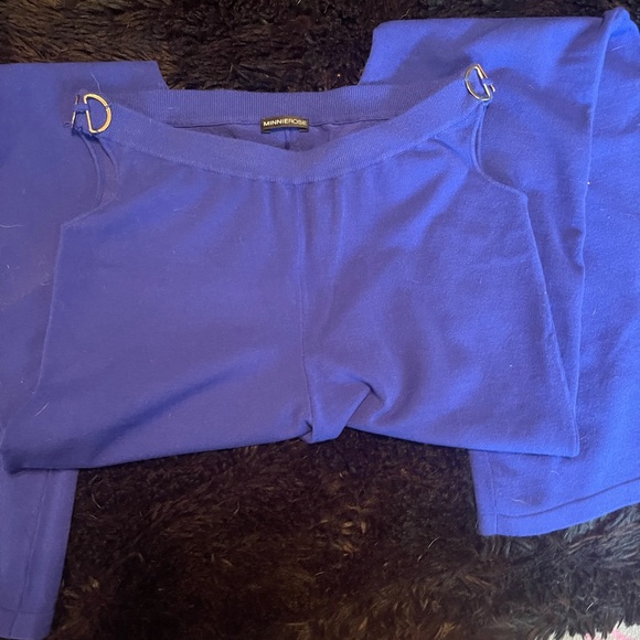 NWOT Minnie Rose Cashmere Flared Pants - Picture 7 of 8